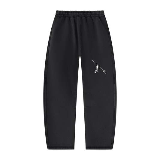 Peace Of Mind Sweatpants in Black, back