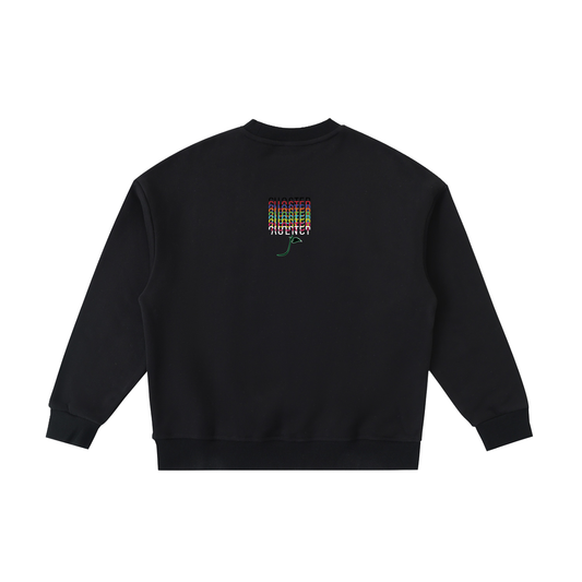 Yuh Can Like Cat, Dog And Elephant? Kids Crewneck in Black, back