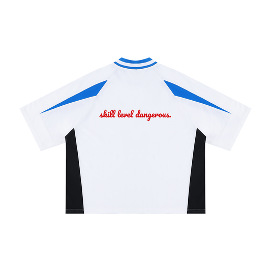 White with Blue