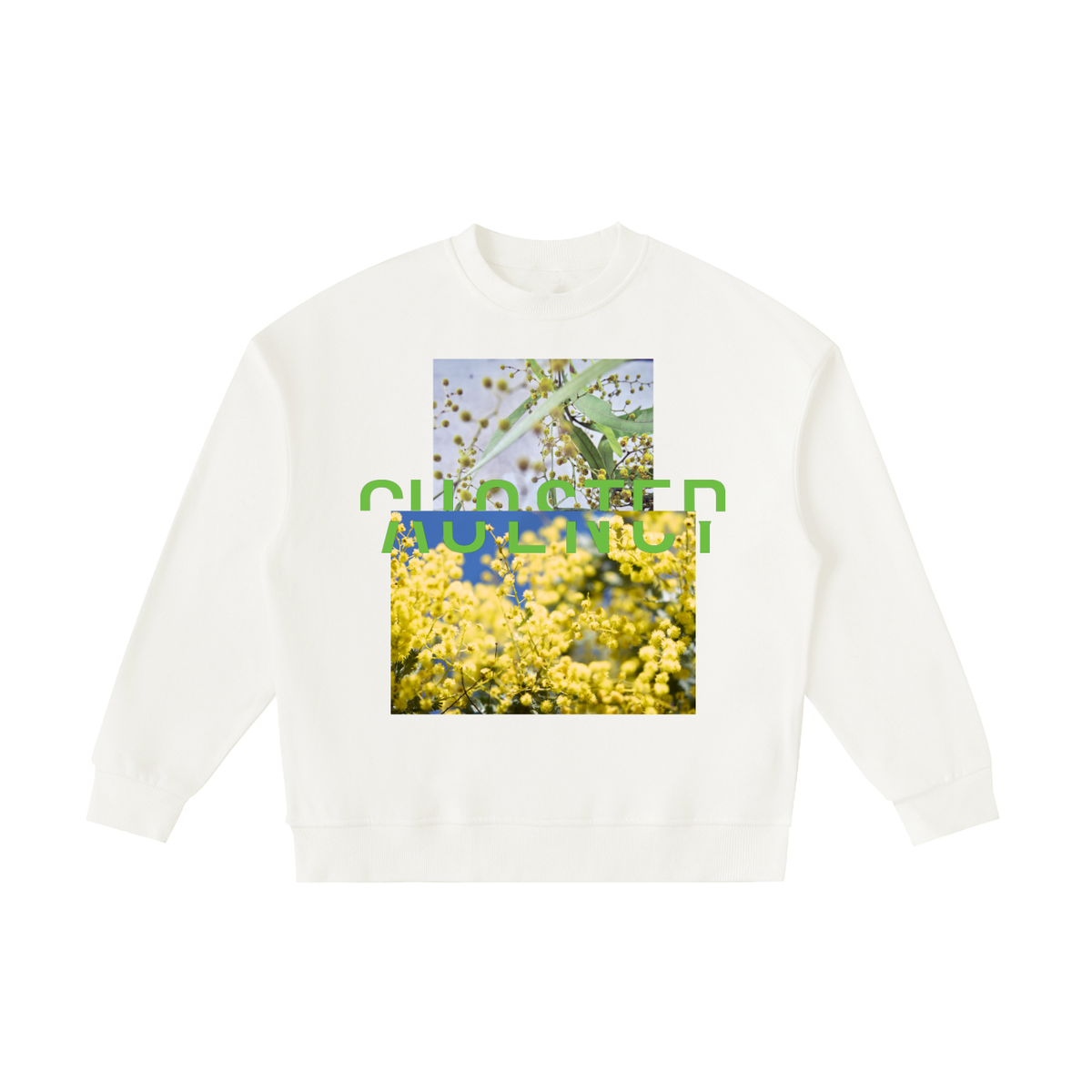 What Little He Got Kids Crewneck in Beige, front