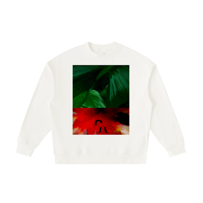 Sweet Song Birds Kids Crewneck in Beige, front