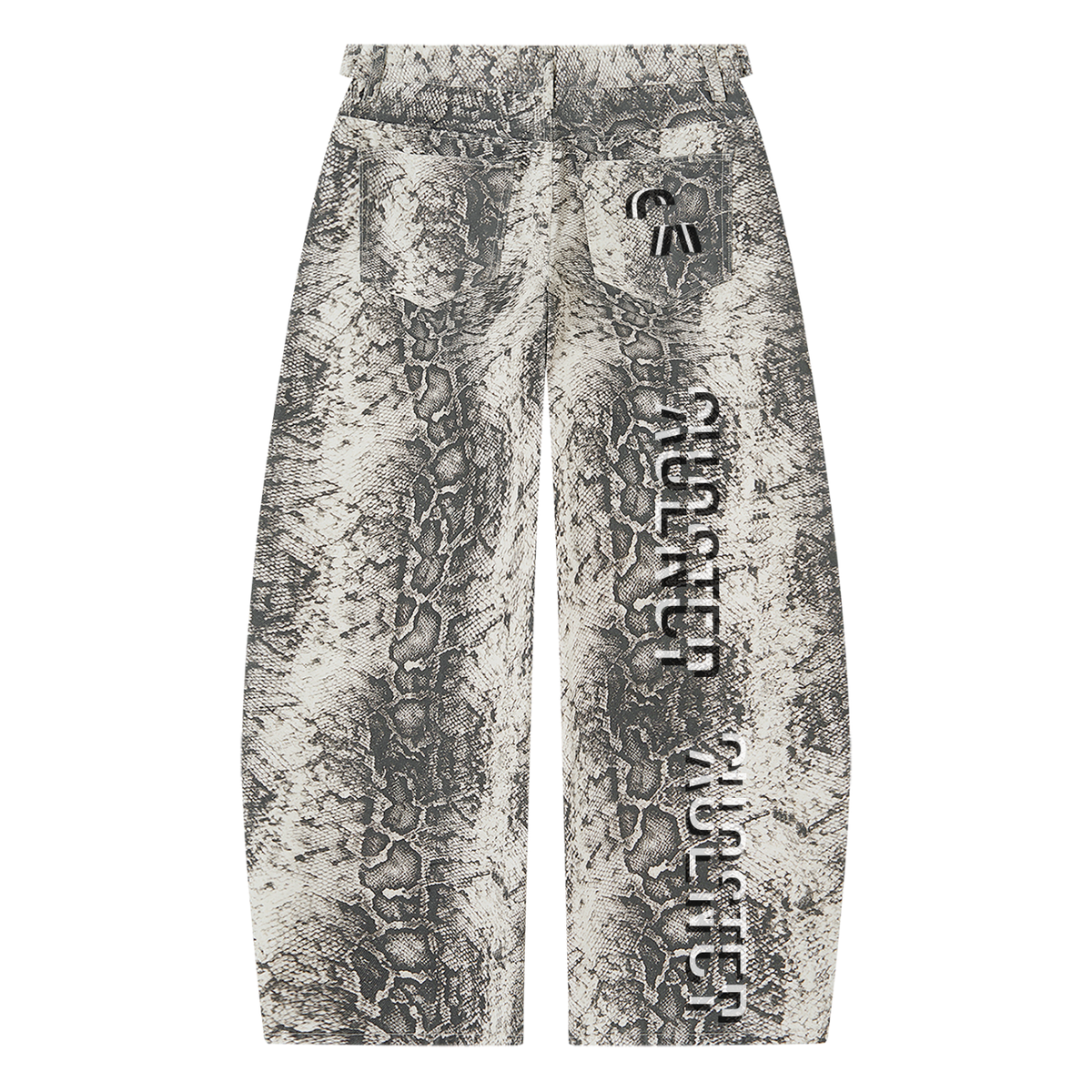Come Back To Stay Pants in White Snake Print, back