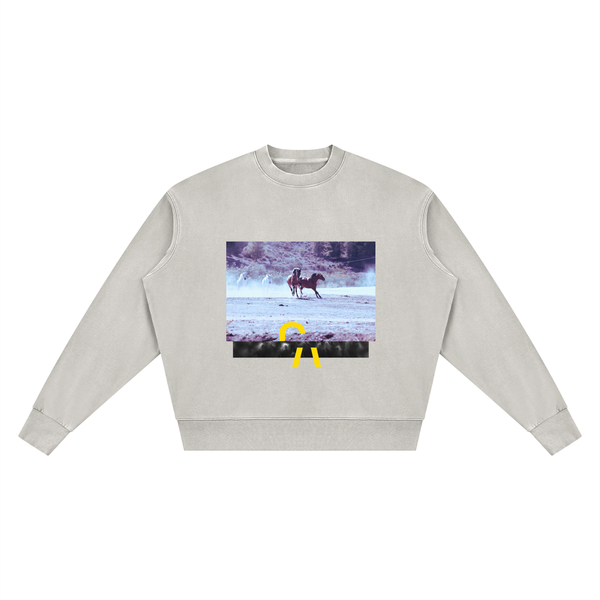 As I Miss You Sweatshirt in Light Gray, front