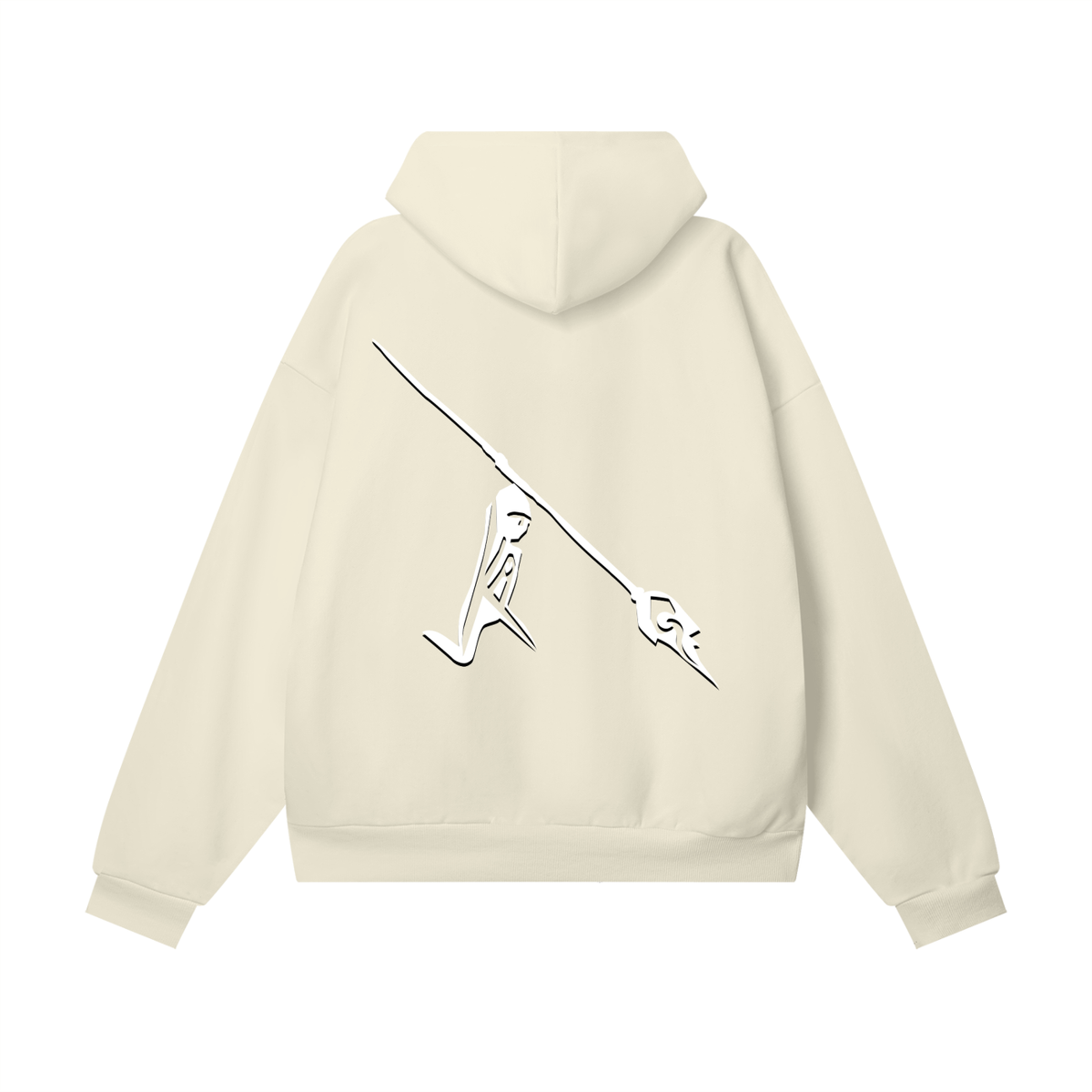 Please Believe Me Hoodie in Bone, back