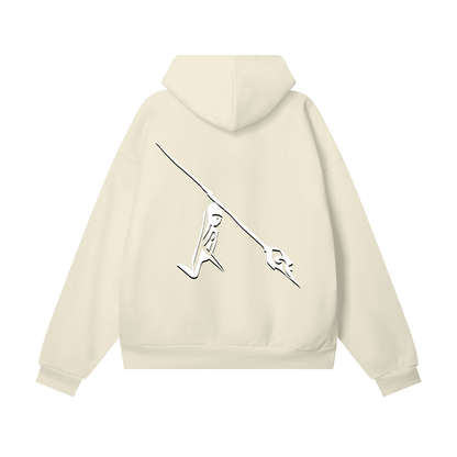 Please Believe Me Hoodie in Bone, back