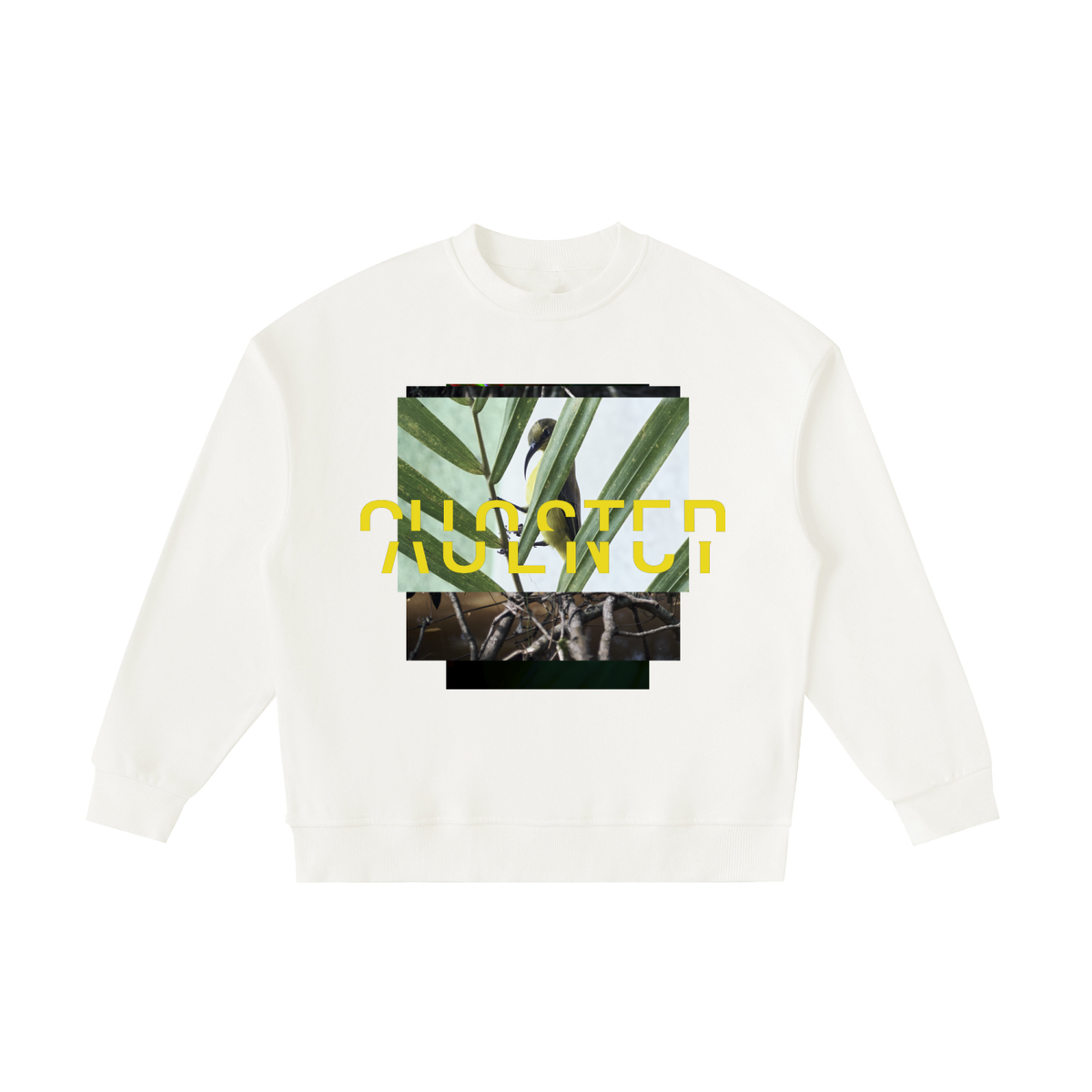 Yuh Can Like Cat, Dog And Elephant? Kids Crewneck in Beige, front