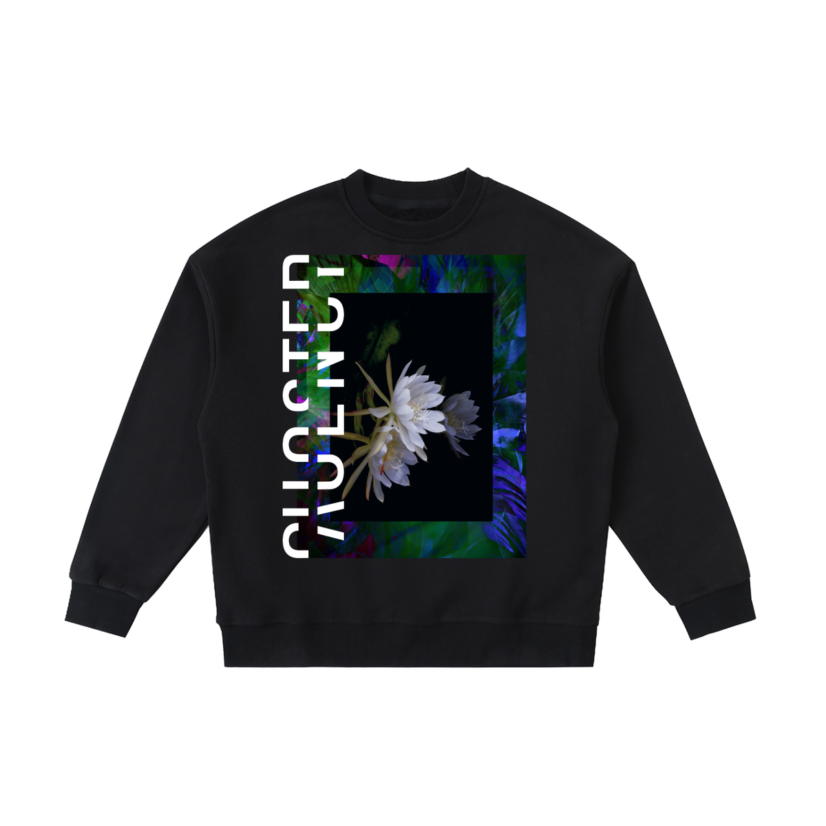 Regarde Bien Kids Crewneck in Black, front