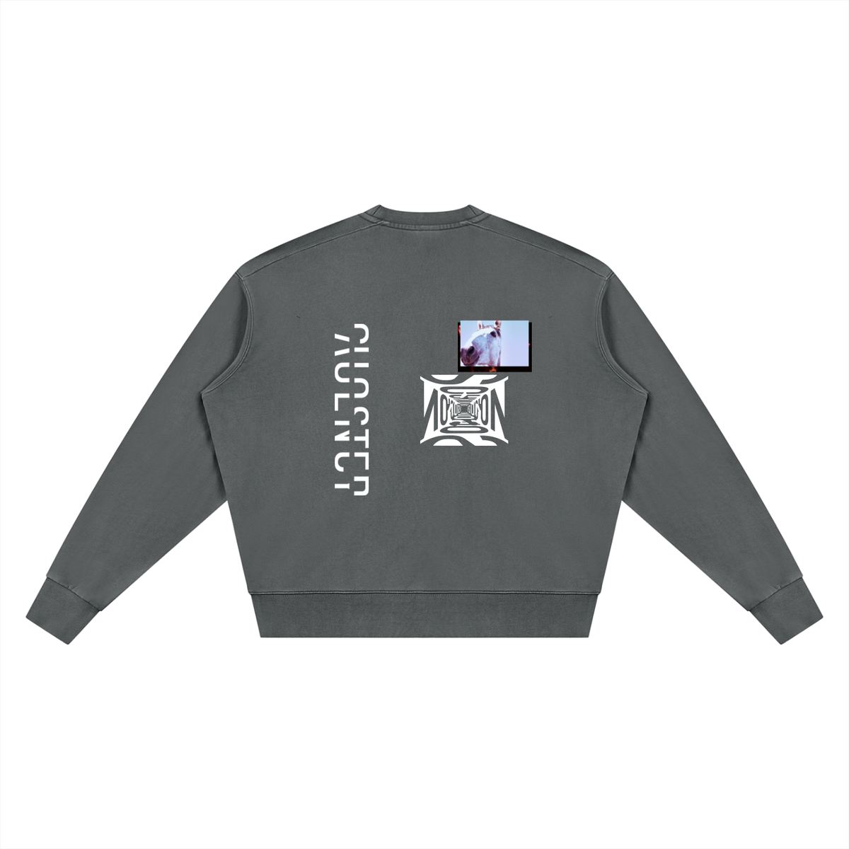 As I Miss You Sweatshirt in Dark Gray, back