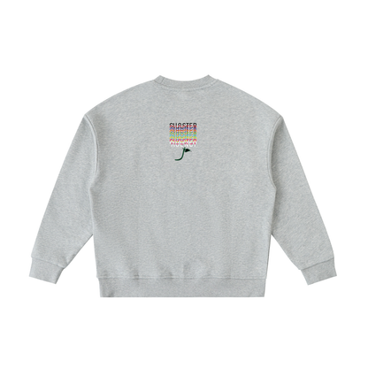 Eye Ball To Eye Balls Kids Crewneck in Flower Gray, back