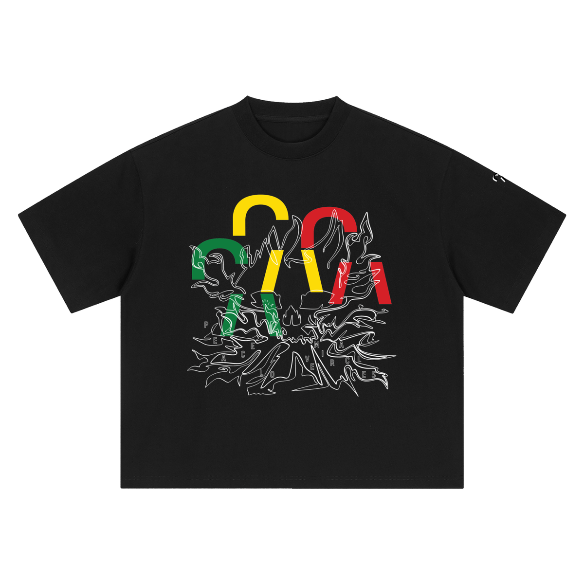Wait For Me Tee in Black, front