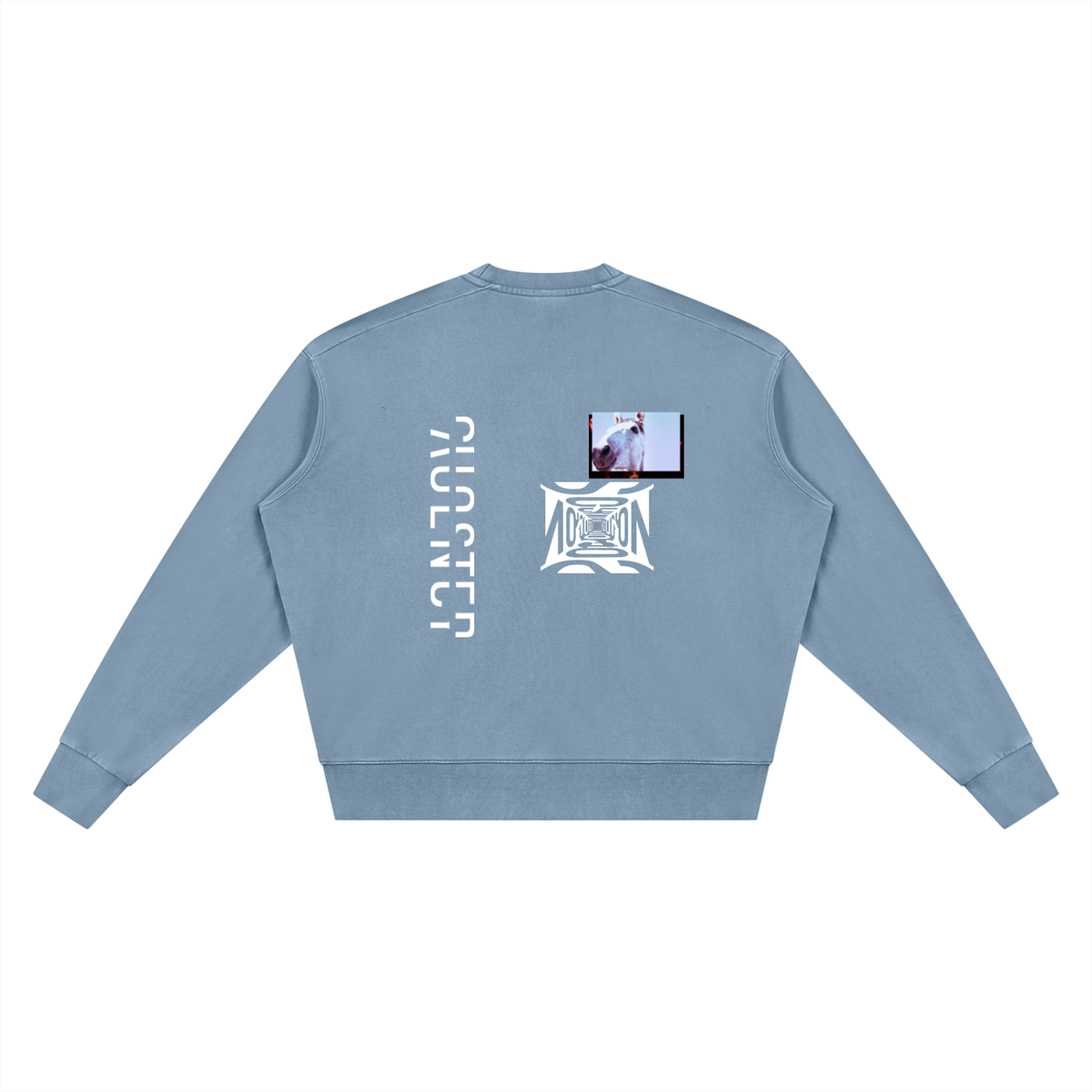 As I Miss You Sweatshirt in Jeans Blue, back