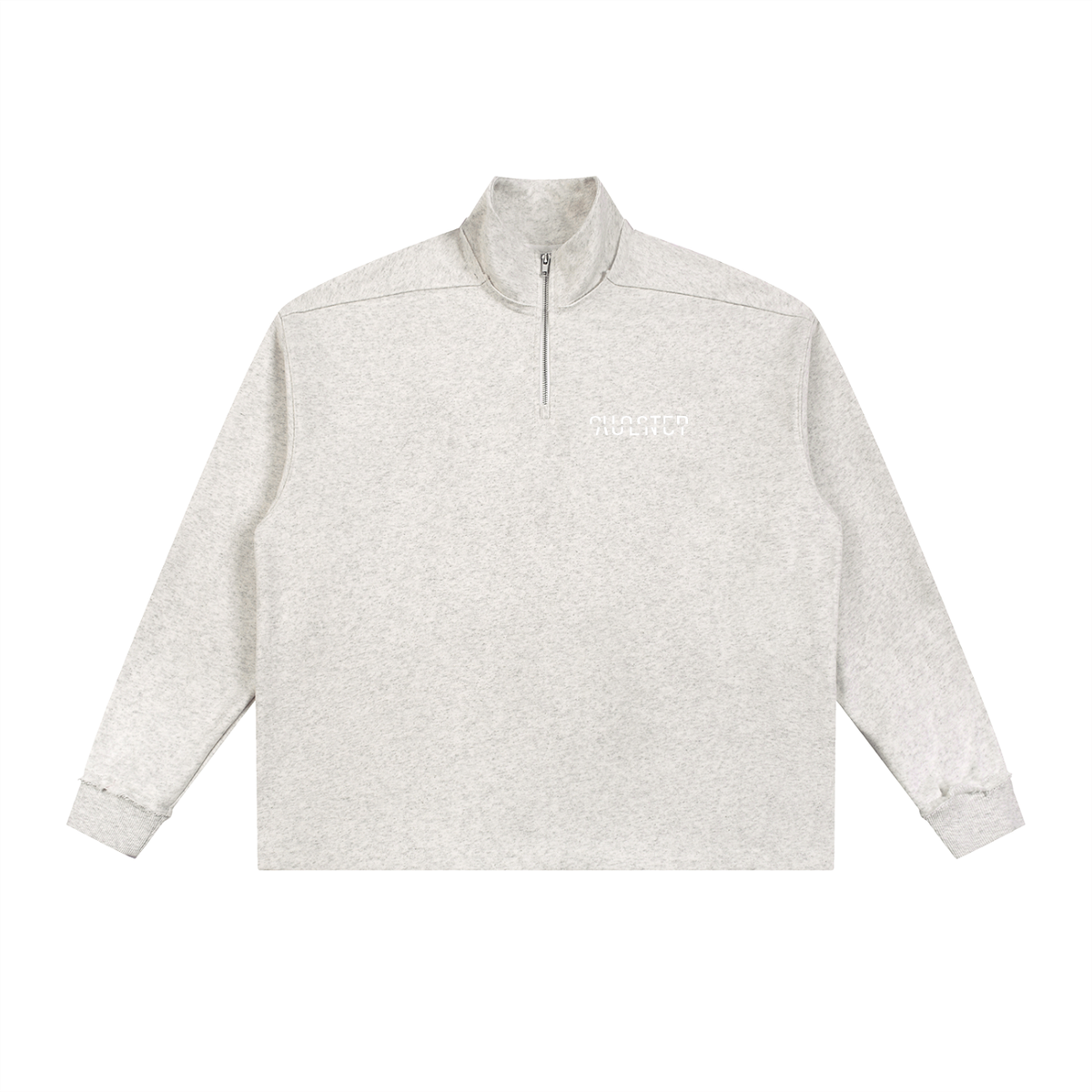 North, South, East & West Fleece in Oat Gray, front