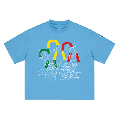 Wait For Me Tee in Sky Blue, front