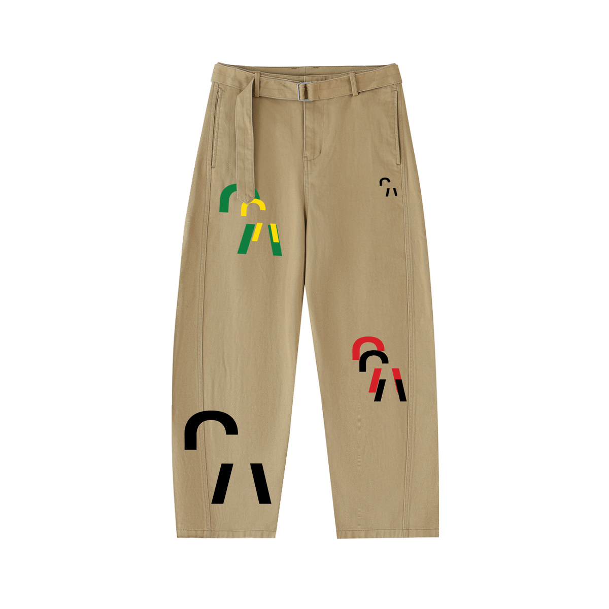 It Ain't The Money Pants in Khaki, front