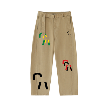 It Ain't The Money Pants in Khaki, front