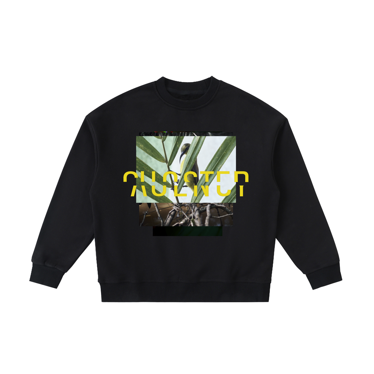 Yuh Can Like Cat, Dog And Elephant? Kids Crewneck in Black, front
