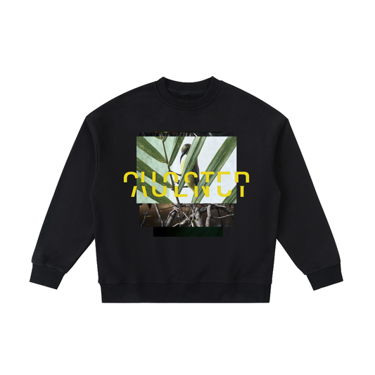 Yuh Can Like Cat, Dog And Elephant? Kids Crewneck in Black, front