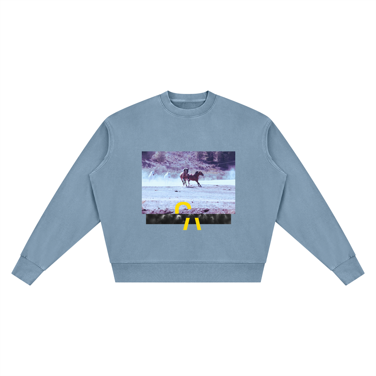As I Miss You Sweatshirt in Jeans Blue, front