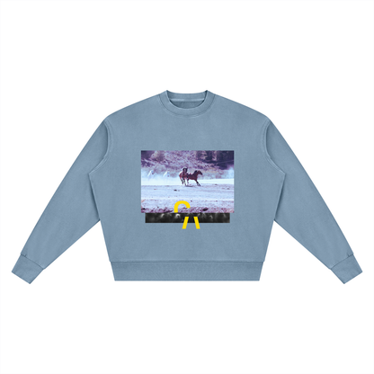 As I Miss You Sweatshirt in Jeans Blue, front