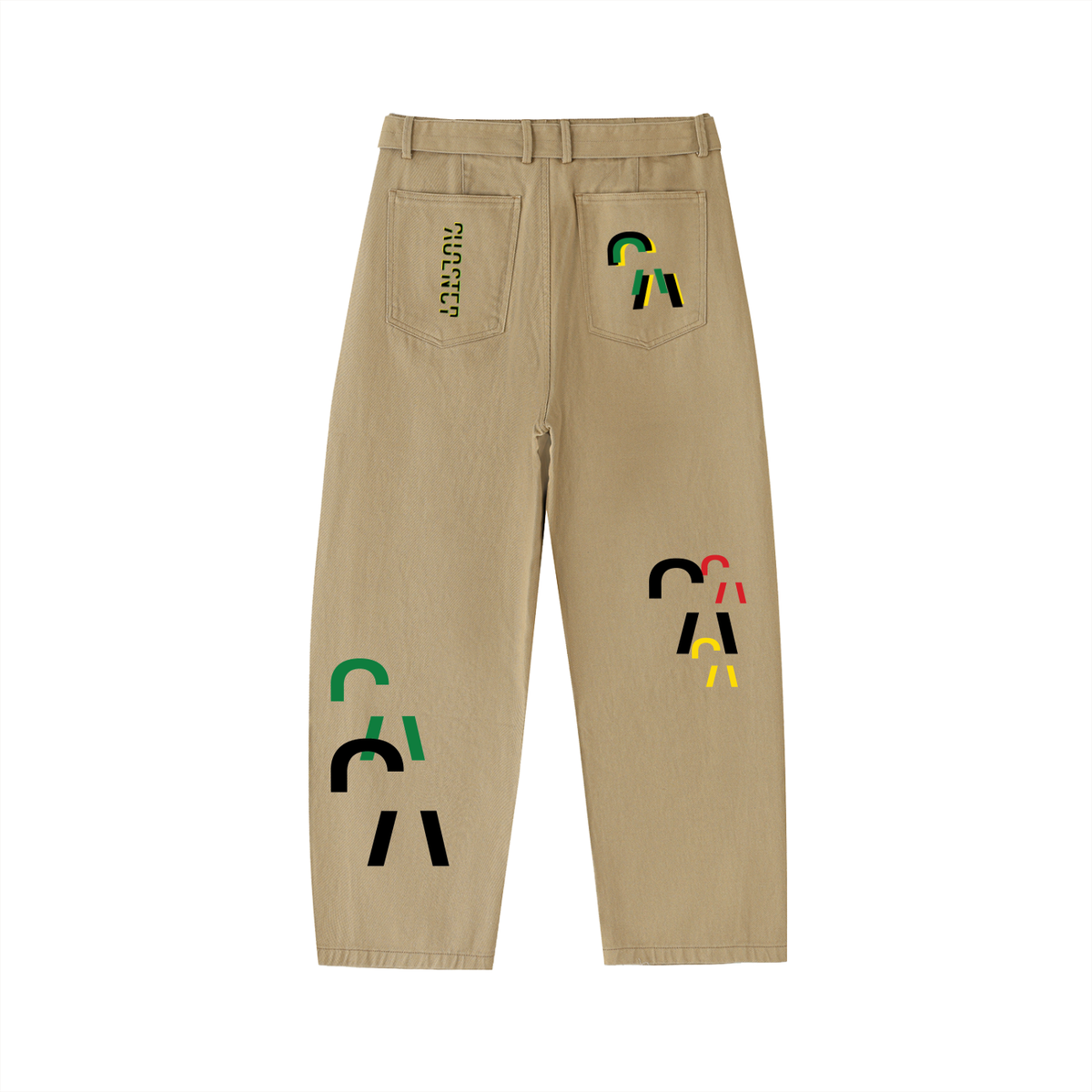 It Ain't The Money Pants in Khaki, back
