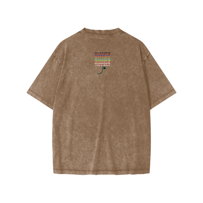 In The Shower For An Hour Kids Tee in Coffee, back