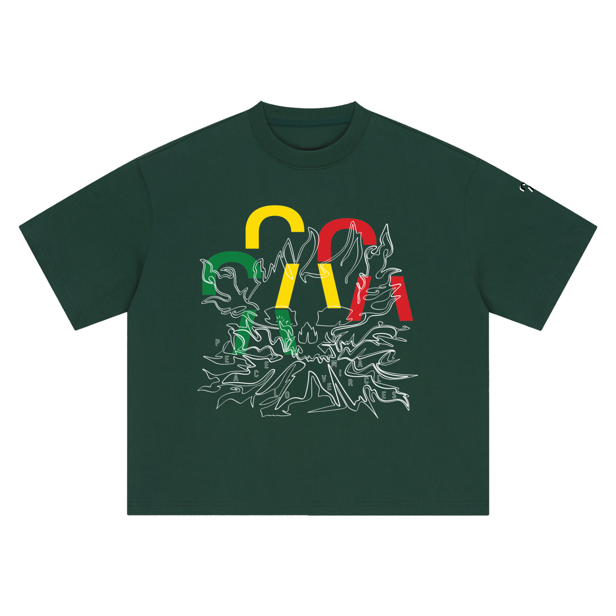 Wait For Me Tee in Dark Green, front