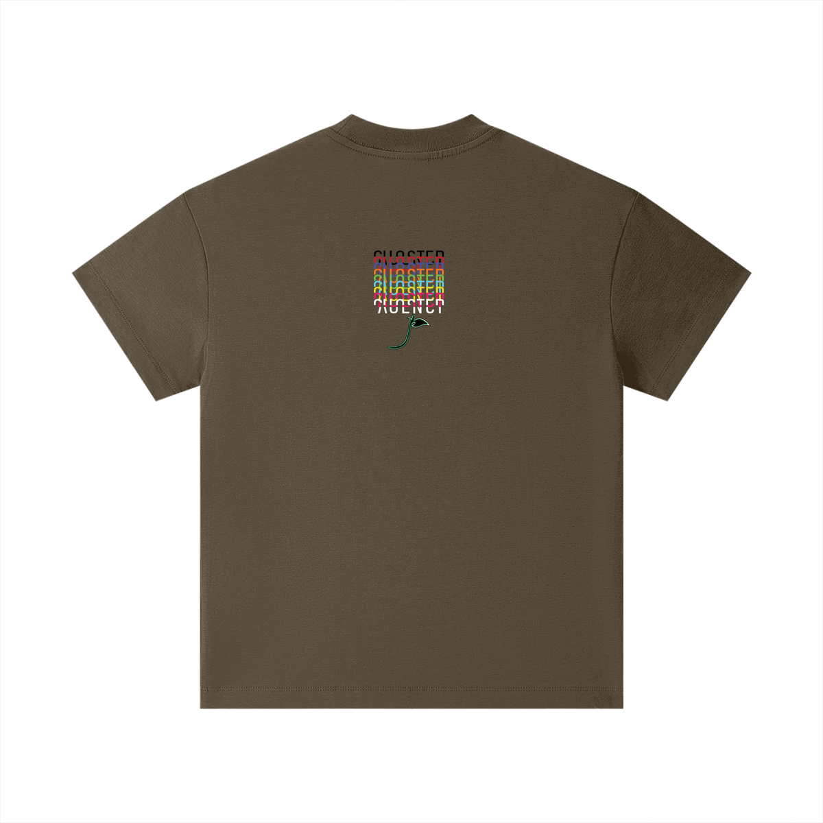 Settle Down Children Kids Tee in Brown, back