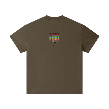 Settle Down Children Kids Tee in Brown, back