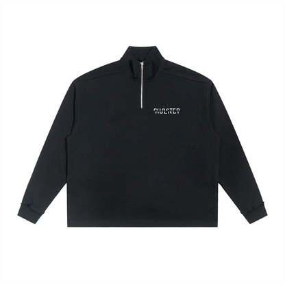 North, South, East & West Fleece in Black, front