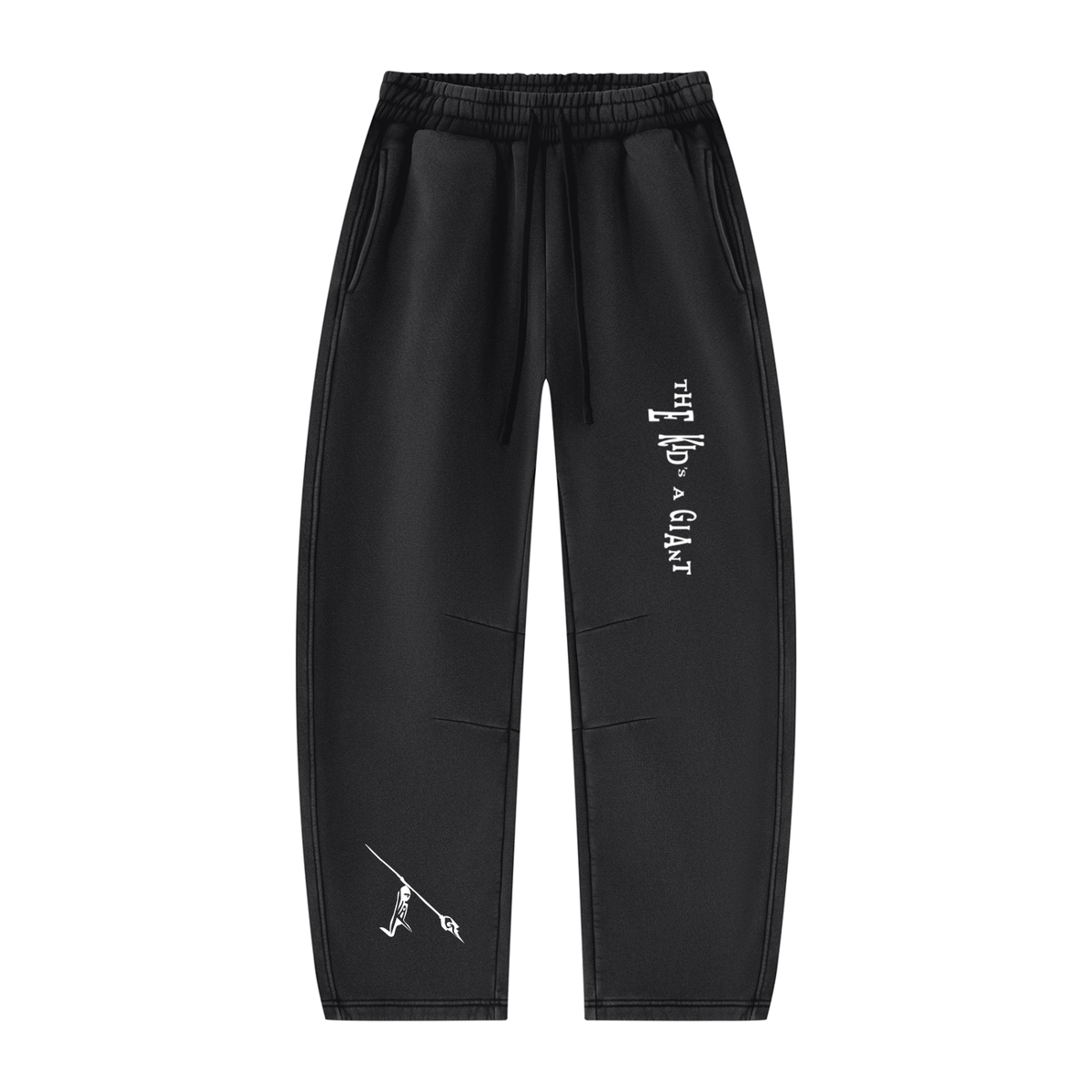 Peace Of Mind Sweatpants in Black, front