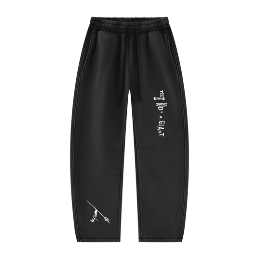 Peace Of Mind Sweatpants in Black, front