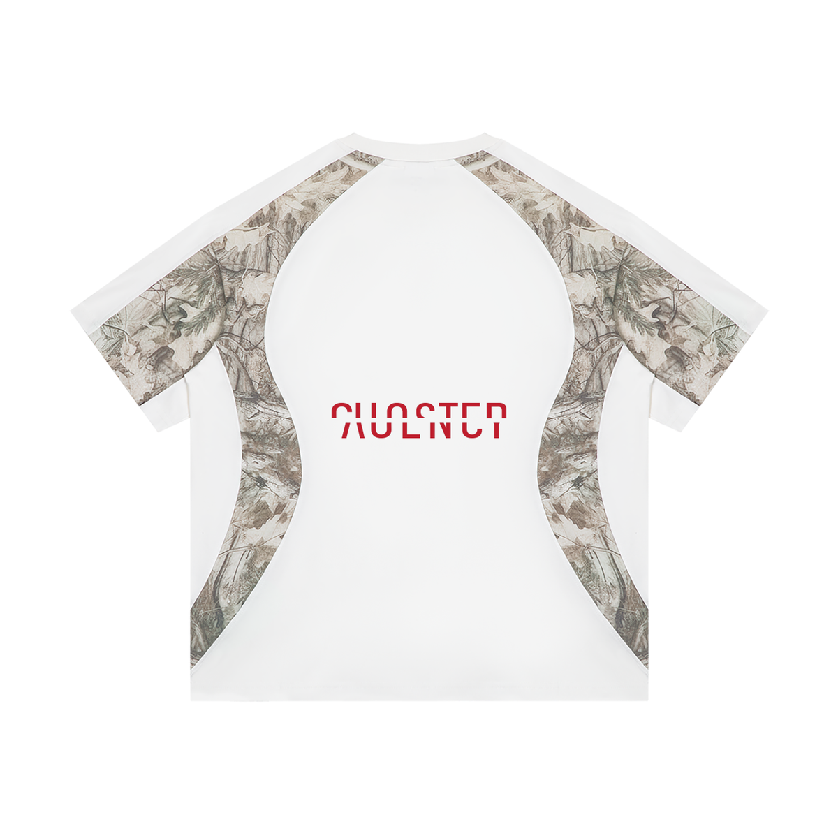 Gone Tee in White with Tree Camo