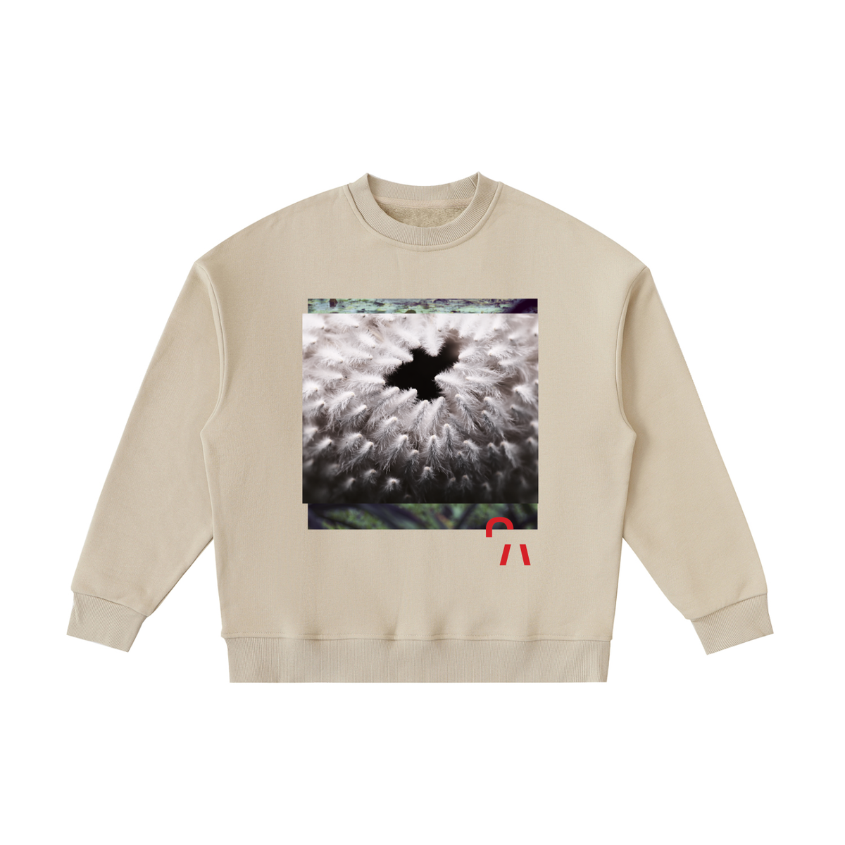 Milk + Honey Kids Crewneck in Khaki, front
