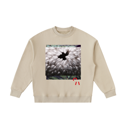 Milk + Honey Kids Crewneck in Khaki, front