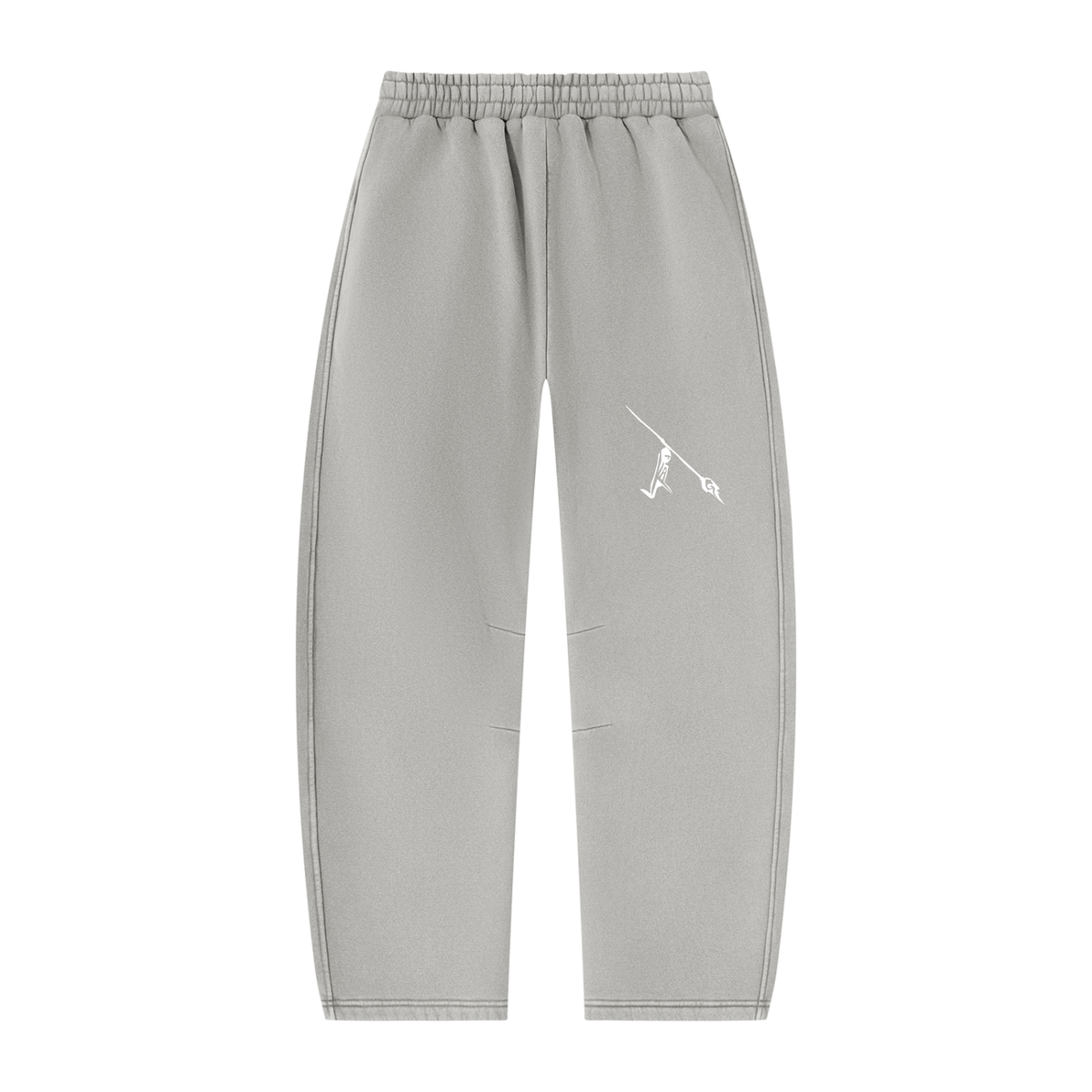 Peace Of Mind Sweatpants in Light Gray, back