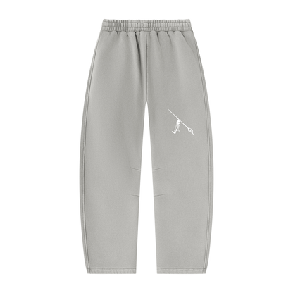 Peace Of Mind Sweatpants in Light Gray, back