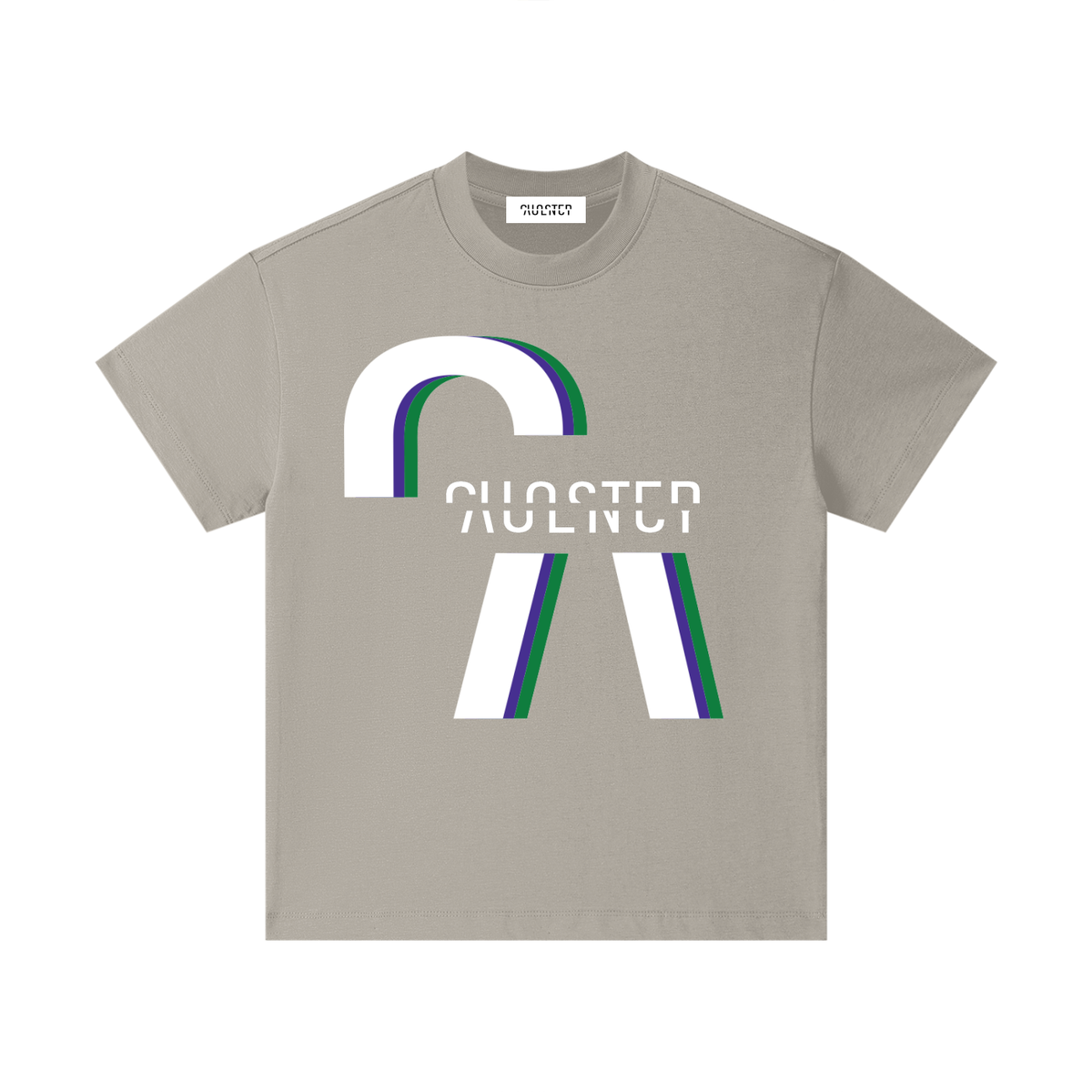 Settle Down Children Kids Tee in Gray Camel, front