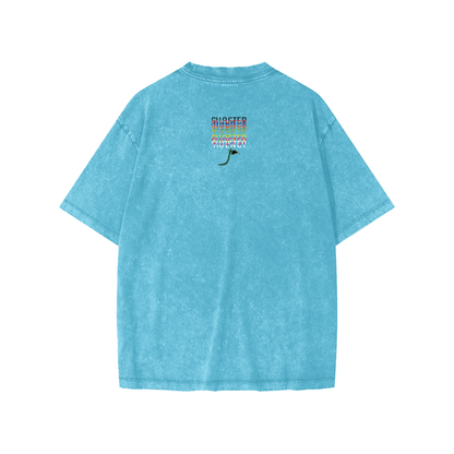 In The Shower For An Hour Kids Tee in Sky Blue, back