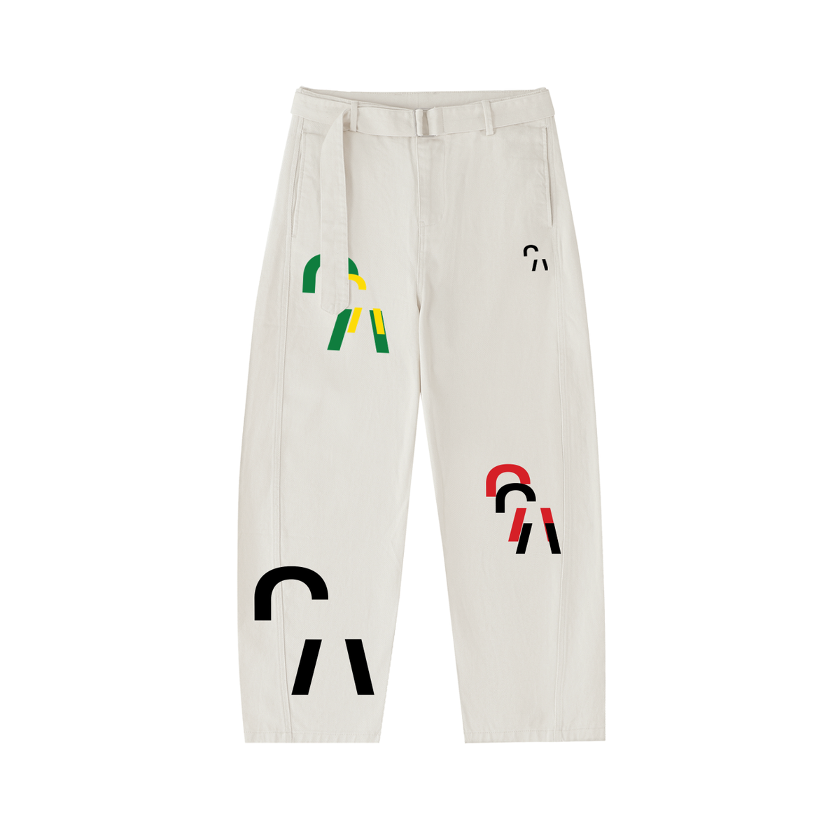 It Ain't The Money Pants in Beige, front