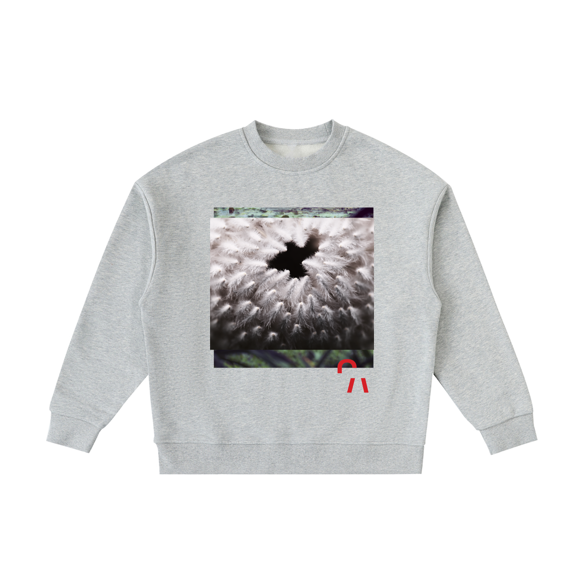 Milk + Honey Kids Crewneck in Flower Gray, front