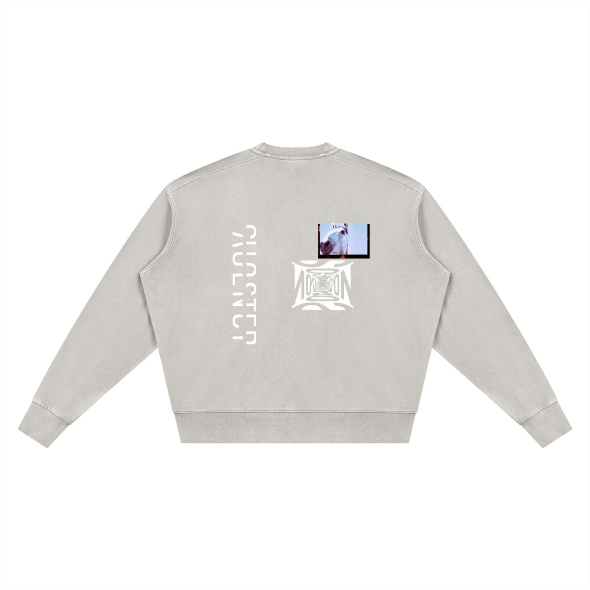 As I Miss You Sweatshirt in Light Gray, back
