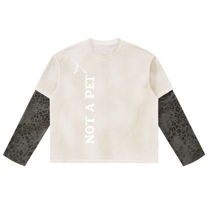I Should Have Known Tee in White with Leopard Gray, front