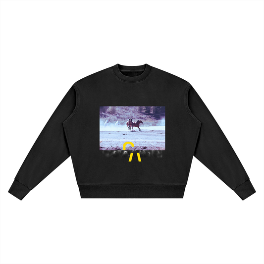 As I Miss You Sweatshirt in Black, front