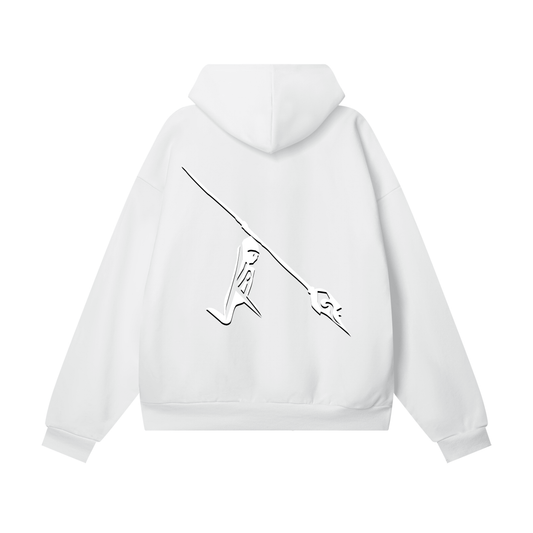 Please Believe Me Hoodie in Lucent White, back