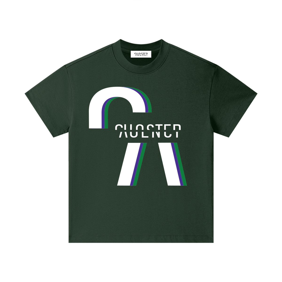 Settle Down Children Kids Tee in Blackish Green, front