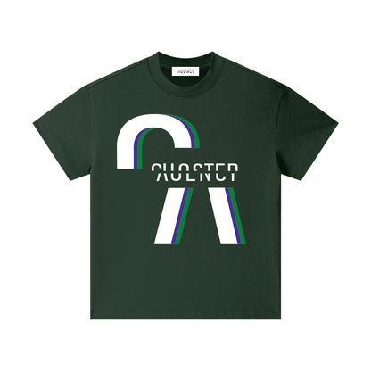 Settle Down Children Kids Tee in Blackish Green, front