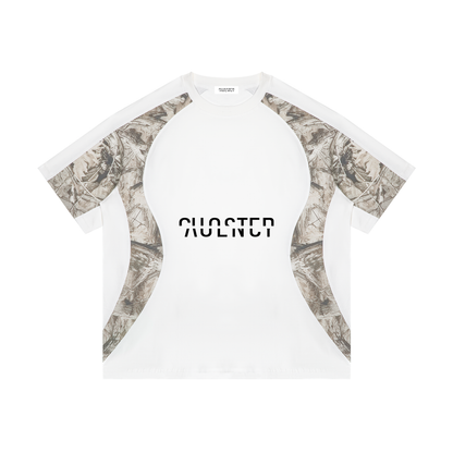 Gone Tee in White with Tree Camo