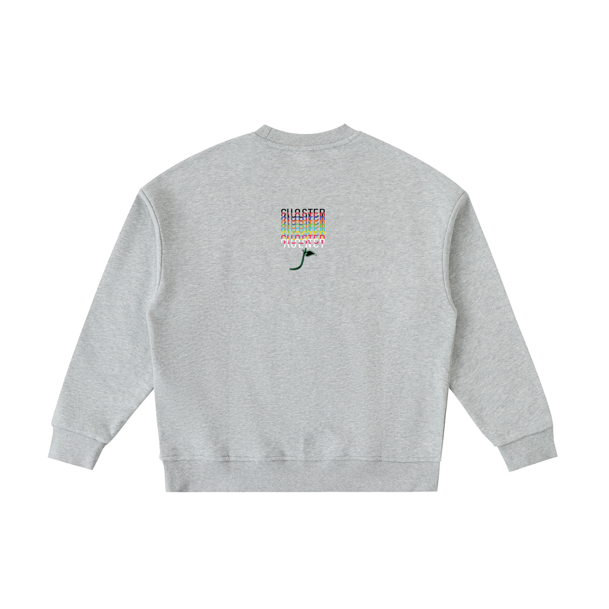 Can You Dig It Kids Crewneck in Flower Gray, back