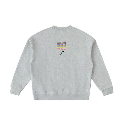 Can You Dig It Kids Crewneck in Flower Gray, back