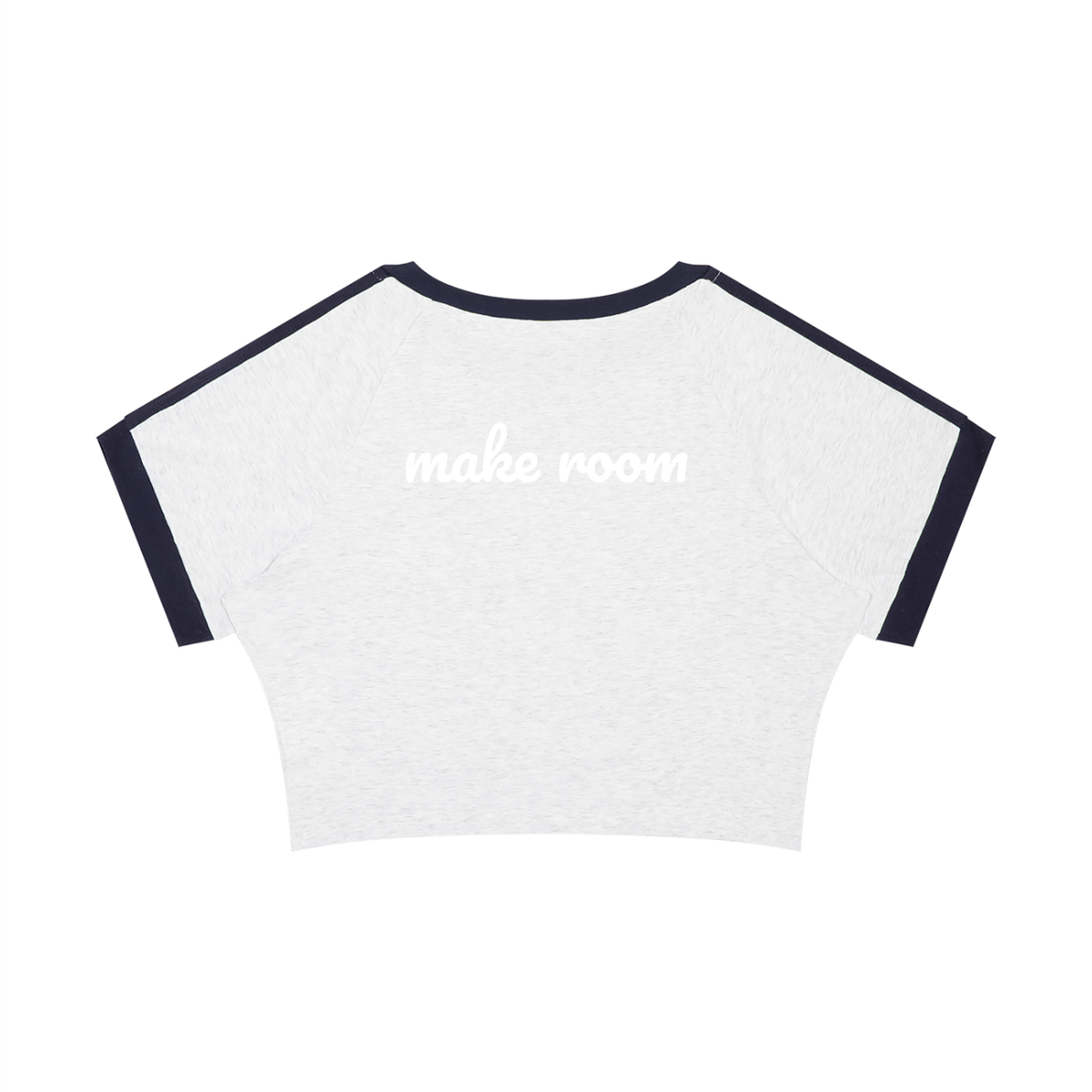 Pull Me Near Crop Tee in Flower Gray, MAKE ROOM, back
